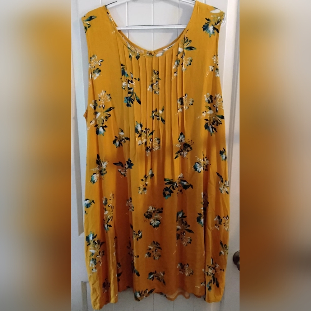 Sonoma Floral Yellow Sleeveless Dress XXL - Picture 1 of 4